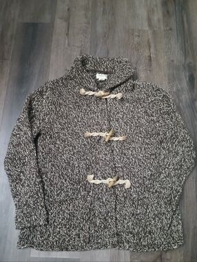 Denim & Supply Cardigan Ralph Lauren Multicolor Chunky Knit Wood Toggle Medium